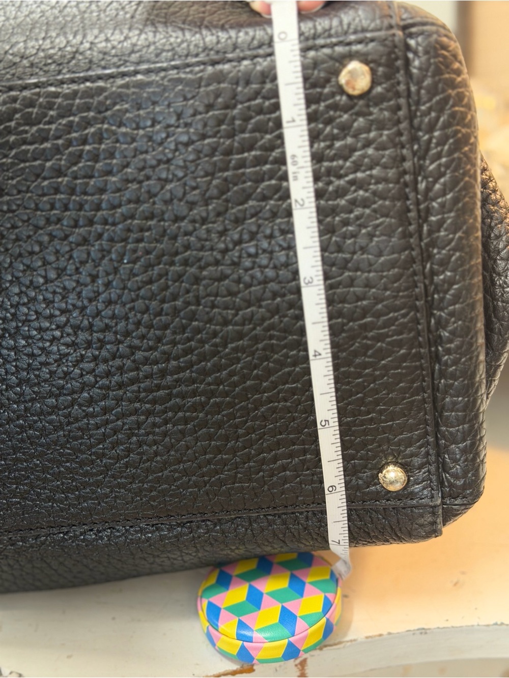 kate spade Black Pebbled Leather Shoulder Bag with Gold Hardware - Picture 8 of 8